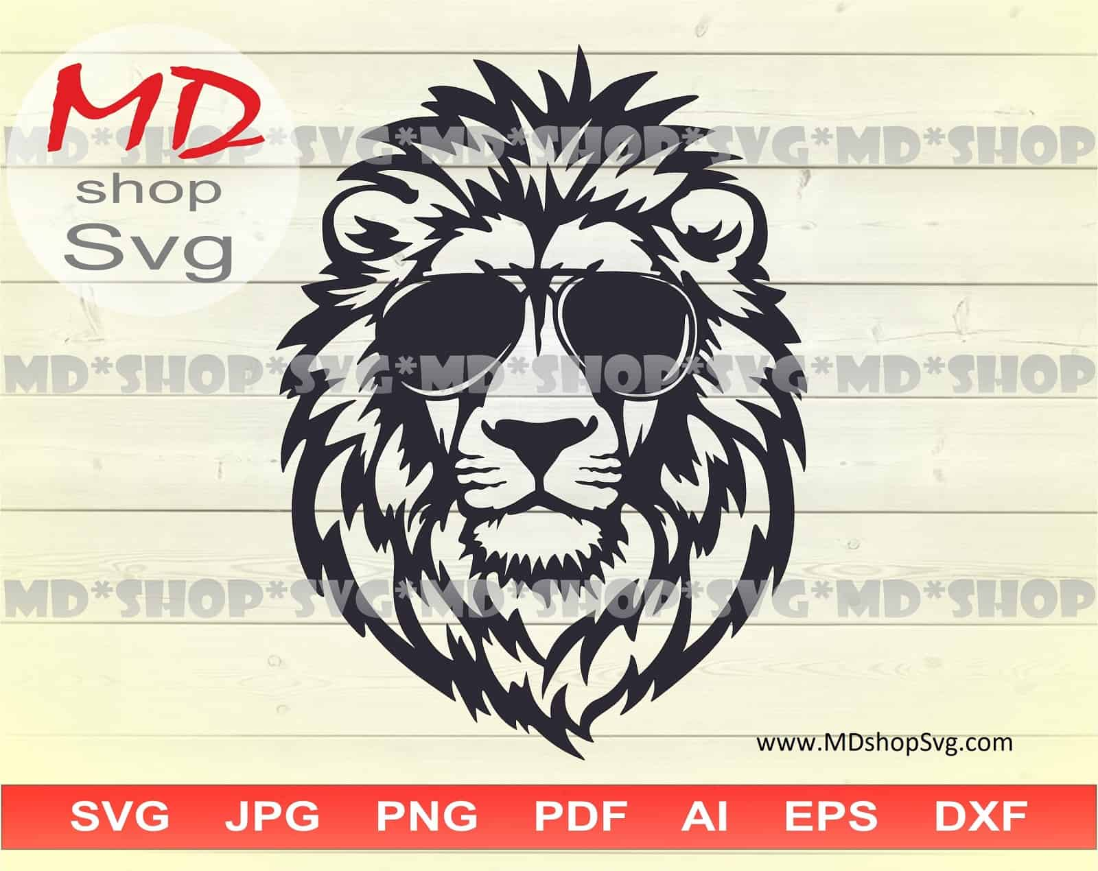 Lion With Glasses SVG - Vector Svg Cut Files for Cricut & Silhouette ...